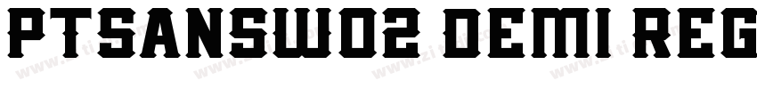 PTSansW02 Demi Regul字体转换